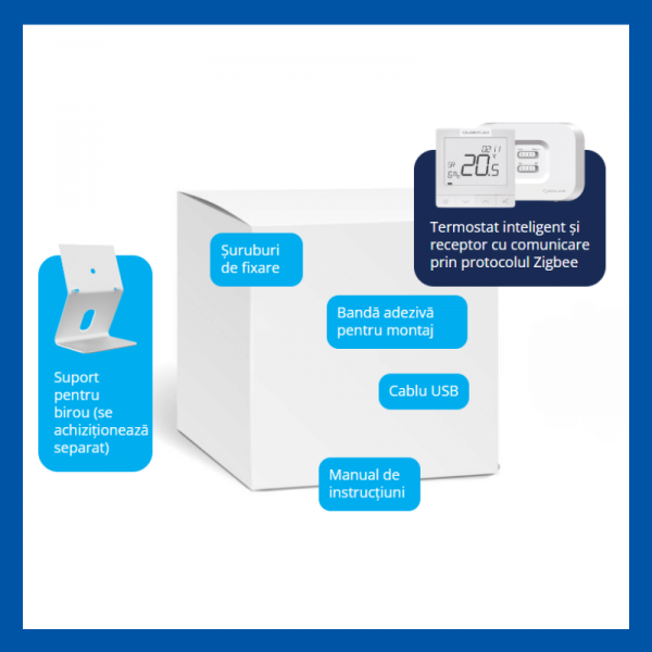 Termostat ambient fara fir Salus IT700, control internet, programabil. 5 ani garantie (IT700)