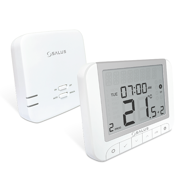 Salus Termostat programabil cu radio comandă, ecran extins și funcții avansate RT520RF Salus Termostat programabil cu radio comandă, ecran extins și funcții avansate RT520RF