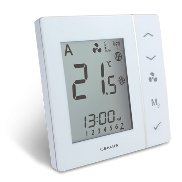 Salus Termostat pentru ventiloconvector (alb, montaj în doză) FC600 Salus Termostat pentru ventiloconvector (alb, montaj în doză) FC600