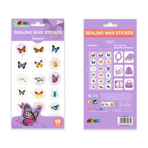 Abtibilduri imitatie sigiliu - Insecte, colectia Creatii Naturale