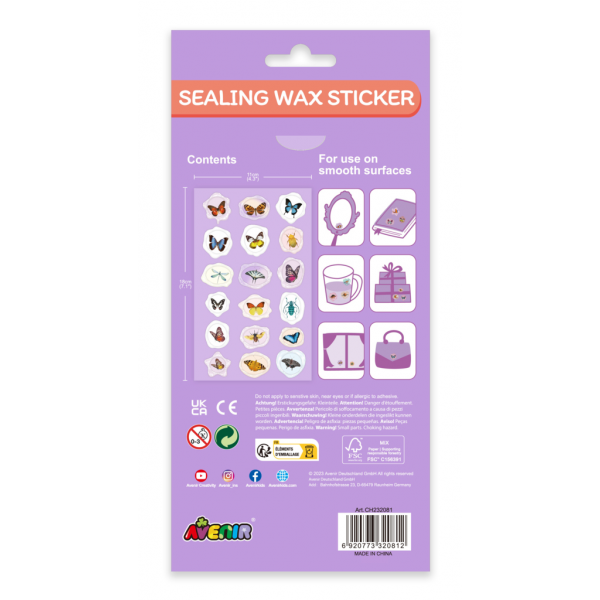 Abtibilduri imitatie sigiliu - Insecte, colectia Creatii Naturale