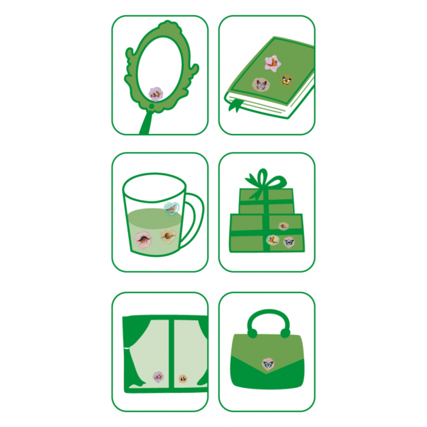 Abtibilduri imitatie sigiliu - Pasari, colectia Creatii Naturale