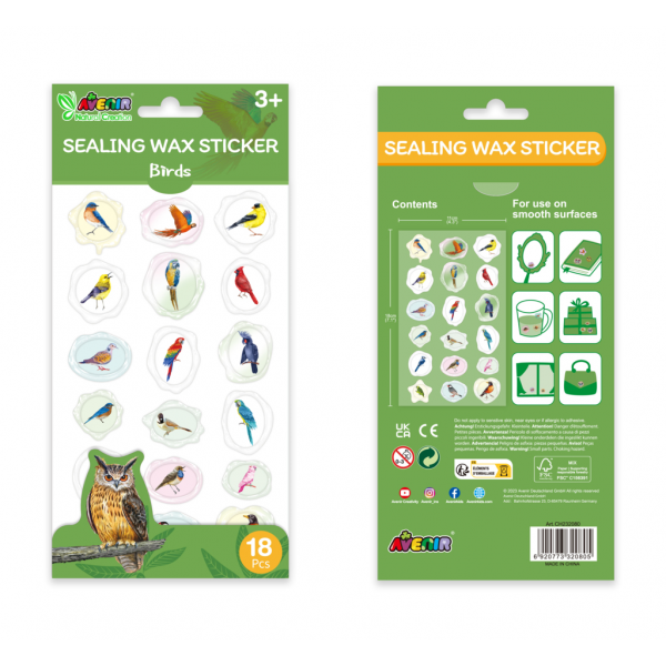 Abtibilduri imitatie sigiliu - Pasari, colectia Creatii Naturale