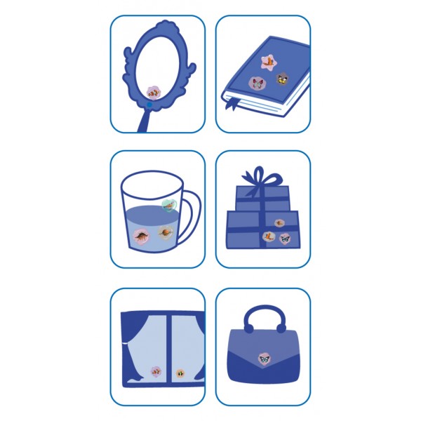 Abtibilduri imitatie sigiliu - Spatiu, colectia Creatii Naturale