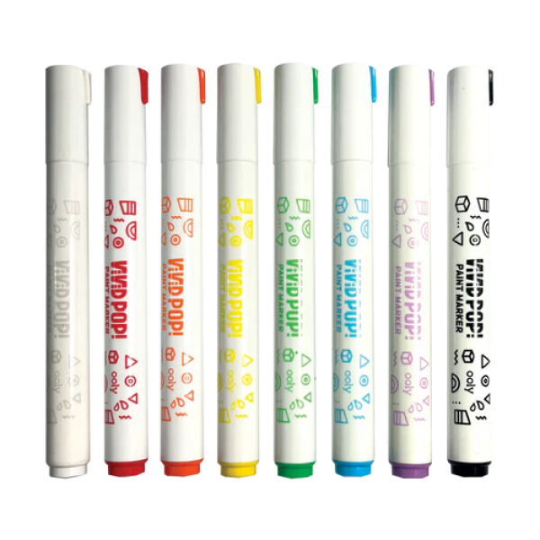 Carioci cu vopsea Vivid Pop! - set de 8, clasic Carioci cu vopsea Vivid Pop! - set de 8, clasic