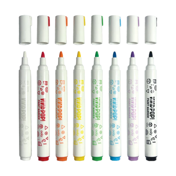 Carioci cu vopsea Vivid Pop! - set de 8, clasic Carioci cu vopsea Vivid Pop! - set de 8, clasic