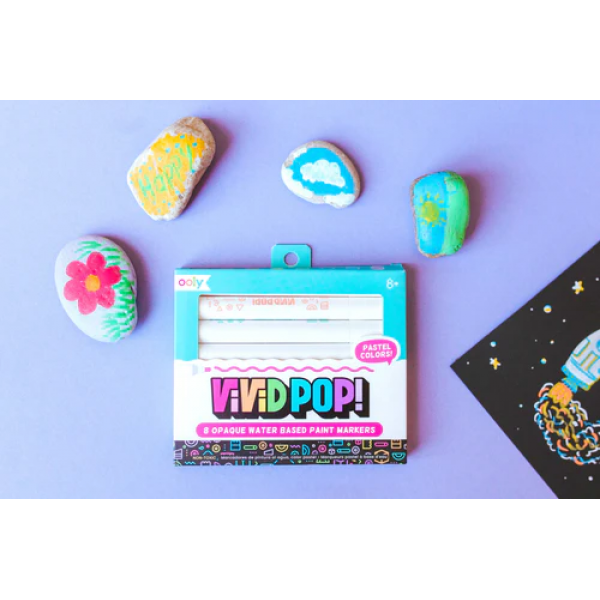 Carioci cu vopsea Vivid Pop! - set de 8, pastel