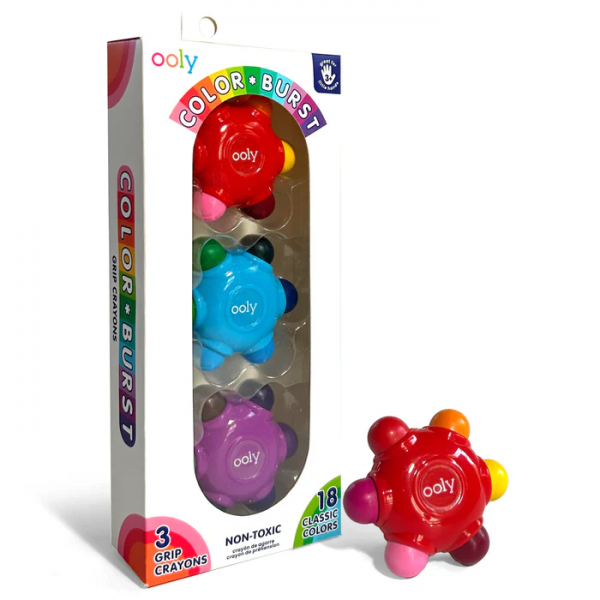 Set creioane cerate multicolore , set de 3   18 culori Grip Crayons