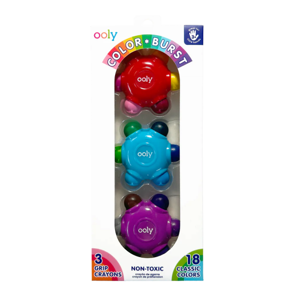 Set creioane cerate multicolore , set de 3   18 culori Grip Crayons