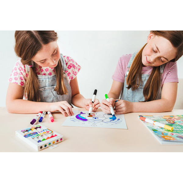 Creioane cerate duble, set de 6, Double up! , 12 culori