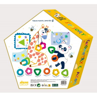 Creioane cerate geometrice Crazy-Mold, set de 6 - Haku Yoka