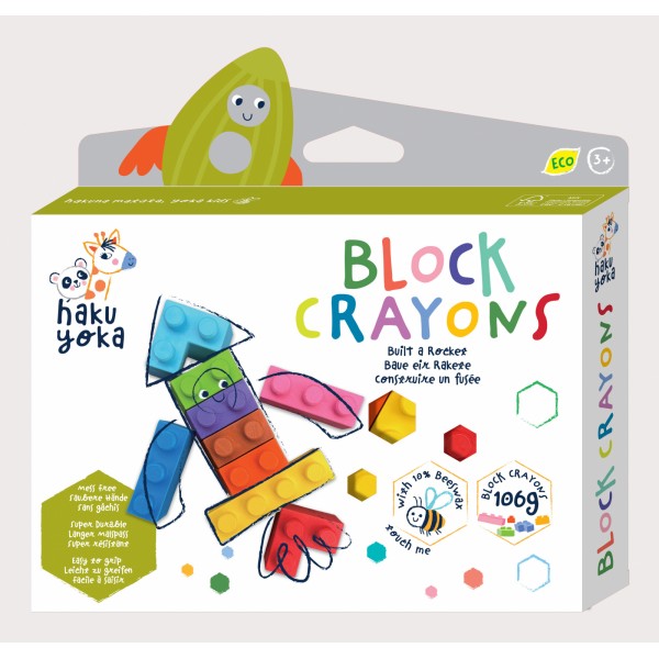 Creioane cerate interconectabile Block Crayons - Racheta, Haku Yoka Creioane cerate interconectabile Block Crayons - Racheta, Haku Yoka