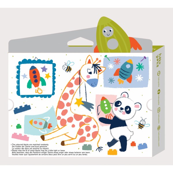 Creioane cerate interconectabile Block Crayons - Racheta, Haku Yoka Creioane cerate interconectabile Block Crayons - Racheta, Haku Yoka