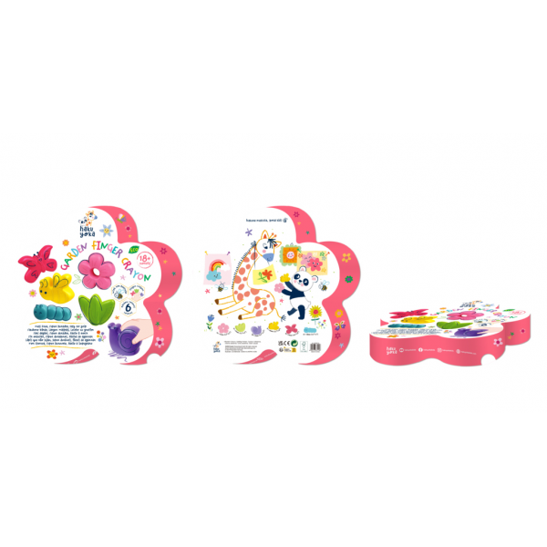 Creioane cerate pentru degete - Gradina, set de 6 - Haku Yoka