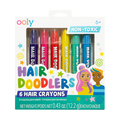 Creioane colorate pentru par Hair Doodlers - set de 6