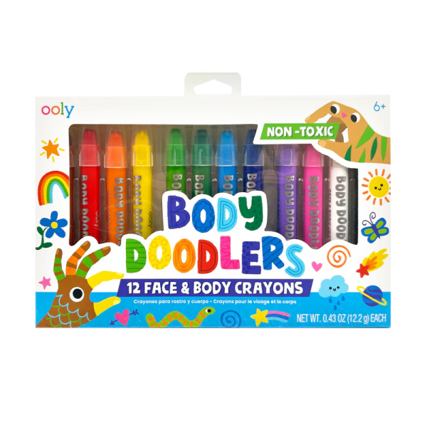 Creioane pictura pentru fata si piele, Body Doodlers, set de 12