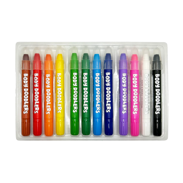 Creioane pictura pentru fata si piele, Body Doodlers, set de 12