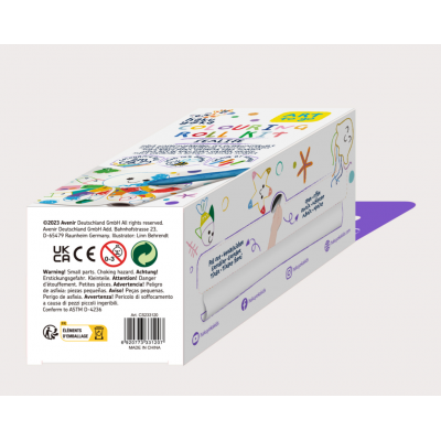 Kit rola de desenat pe numere - 2 m, include 4 creioane colorate cerate, Subacvatic - Haku Yoka