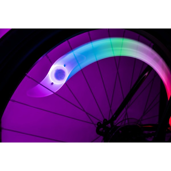 Lumina LED colorata clip-on RBG pentru spite, SpokeBrightz Lumina LED colorata clip-on RBG pentru spite, SpokeBrightz