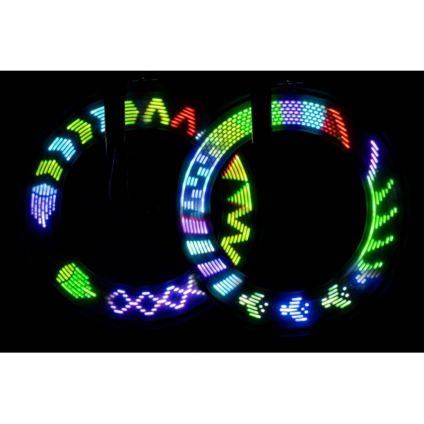 Lumina LED cu efecte animate pentru spite bicicleta, ShapeBrightz