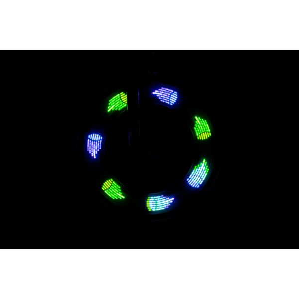 Lumina LED cu efecte animate pentru spite bicicleta, ShapeBrightz