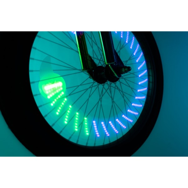 Lumina LED cu efecte animate pentru spite bicicleta, ShapeBrightz
