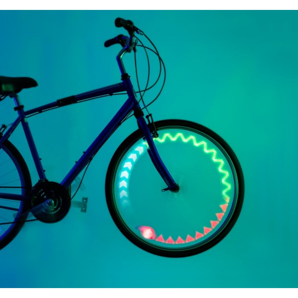 Lumina LED cu efecte animate pentru spite bicicleta, ShapeBrightz