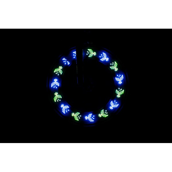Lumina LED cu efecte animate pentru spite bicicleta, ShapeBrightz