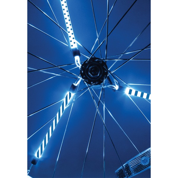 Lumini tubulare LED pentru roti bicicleta, SpinBrightz, albastru
