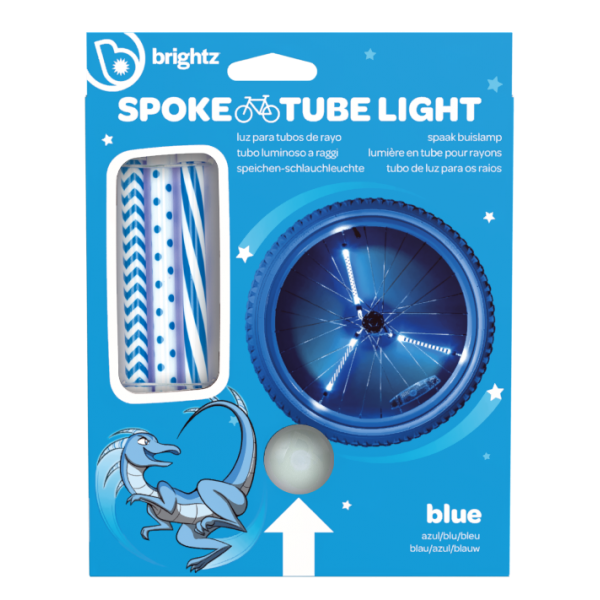 Lumini tubulare LED pentru roti bicicleta, SpinBrightz, albastru