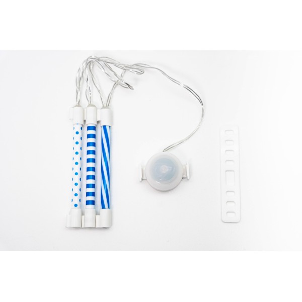 Lumini tubulare LED pentru roti bicicleta, SpinBrightz, albastru