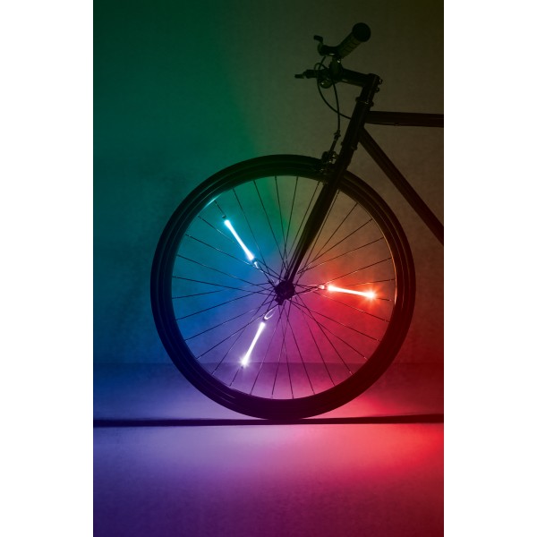 Lumini tubulare LED pentru roti bicicleta, SpinBrightz, multicolor