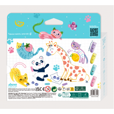 Set 4 Mini Markere Parfumate - Meow Meow