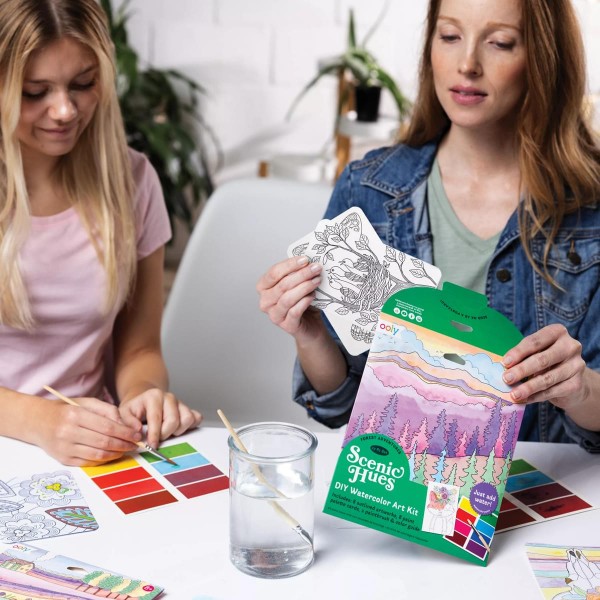 Set artistic cu acuarele DIY - Scenic Hues - Aventura in padure