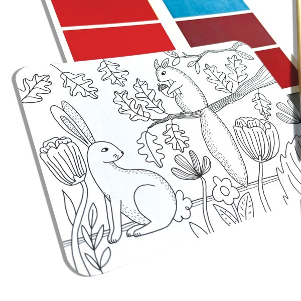 Set artistic cu acuarele DIY - Scenic Hues - Aventura in padure