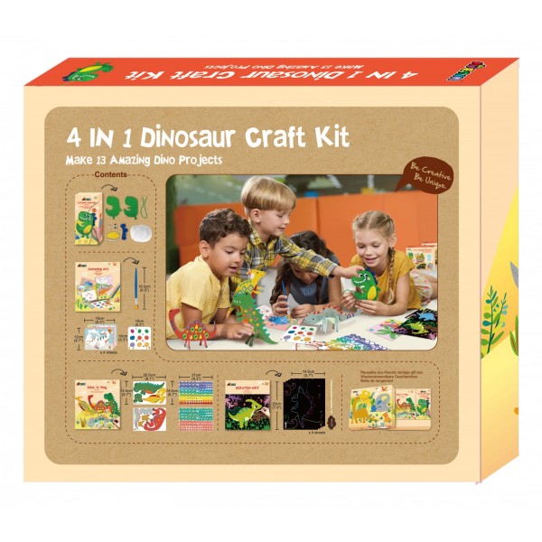 Set creativ 4 in 1 - Dinozauri