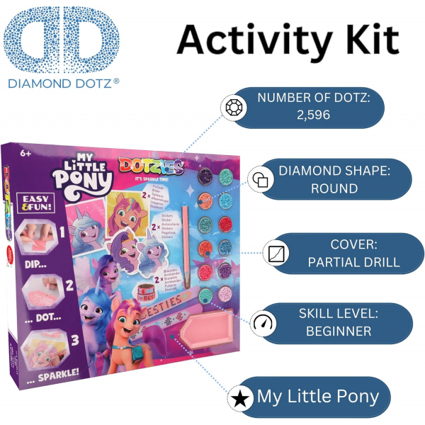 Set creativ 6 in 1, My Little Pony, pictura cu diamante