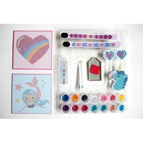 Set creativ 6 in 1, Sirena, pictura cu diamante