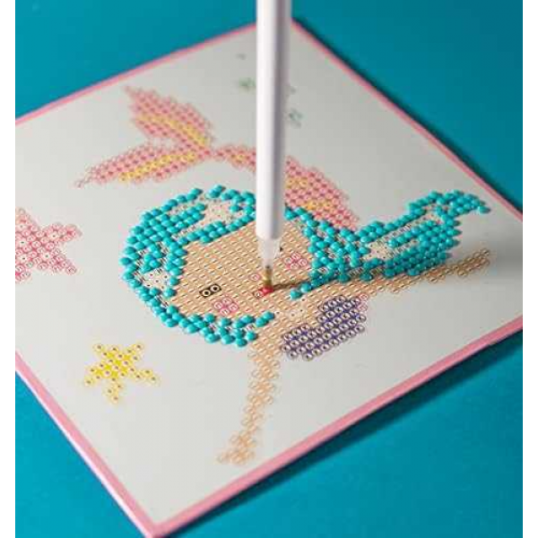 Set creativ 6 in 1, Sirena, pictura cu diamante