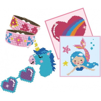 Set creativ 6 in 1, Sirena, pictura cu diamante