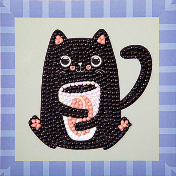 Set creativ pictura cu diamante - Cofee Bean Kitten - pisicuta