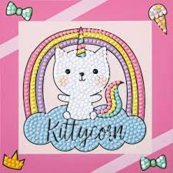 Set creativ pictura cu diamante - Kittycorn- pisica unicorn