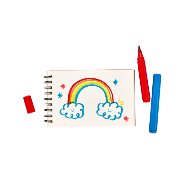 Carioci lavabile cu pensula, Big Bright Brush, set 10 culori Carioci lavabile cu pensula, Big Bright Brush, set 10 culori