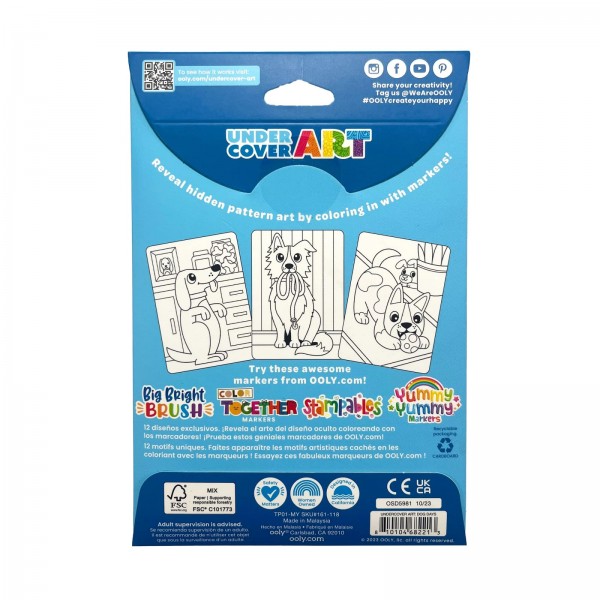 Set de colorat cu modele secrete Undercover Art - Catei