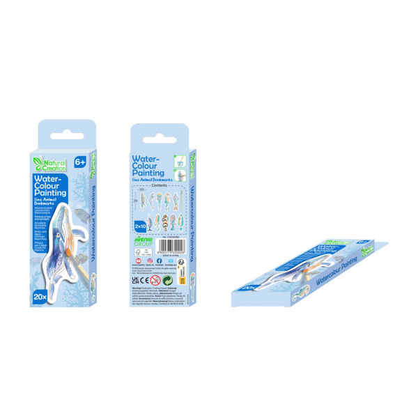 Set pictura cu apa - semne de carte Animale subacvatice, colectia Creatii Naturale