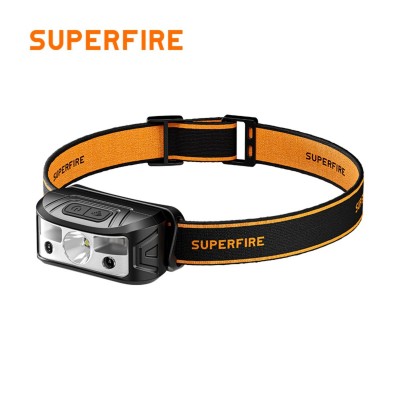 Lanterna LED pentru cap Superfire HL05-K, 120lm, 100m, 500mAh, Lumina rosie, control miscare