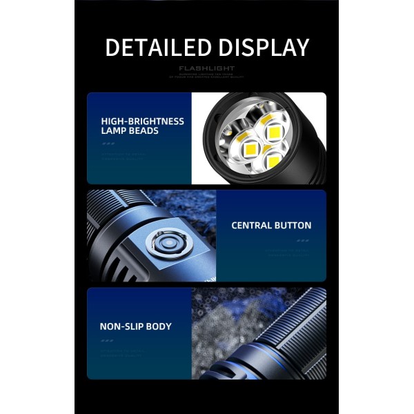 Lanterna LED Superfire L22, 5000lm, 300M, 60W, IP44