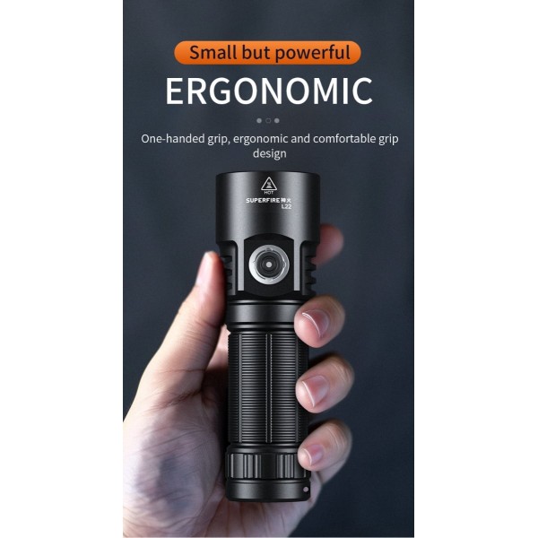 Lanterna LED Superfire L22, 5000lm, 300M, 60W, IP44