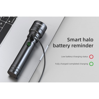 Lanterna LED Superfire C16, 2700lm, 500m, incarcare USB-C, 40W, 4000mah