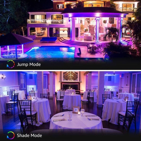 Set 2 proiectoare de podea LED RGB Lepro, Telecomanda , 15W, IP65 waterproof